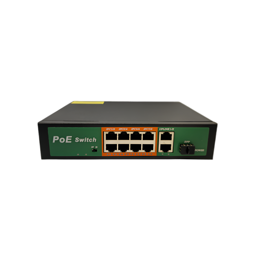 POE Switch, up link Gigabit port/52V 120W/ Desk top 8*100Mbps+2*1000Mbps +1*1000Mbps SFP port