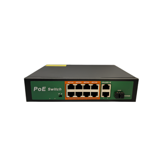 POE Switch, up link Gigabit port/52V 120W/ Desk top 8*100Mbps+2*1000Mbps +1*1000Mbps SFP port