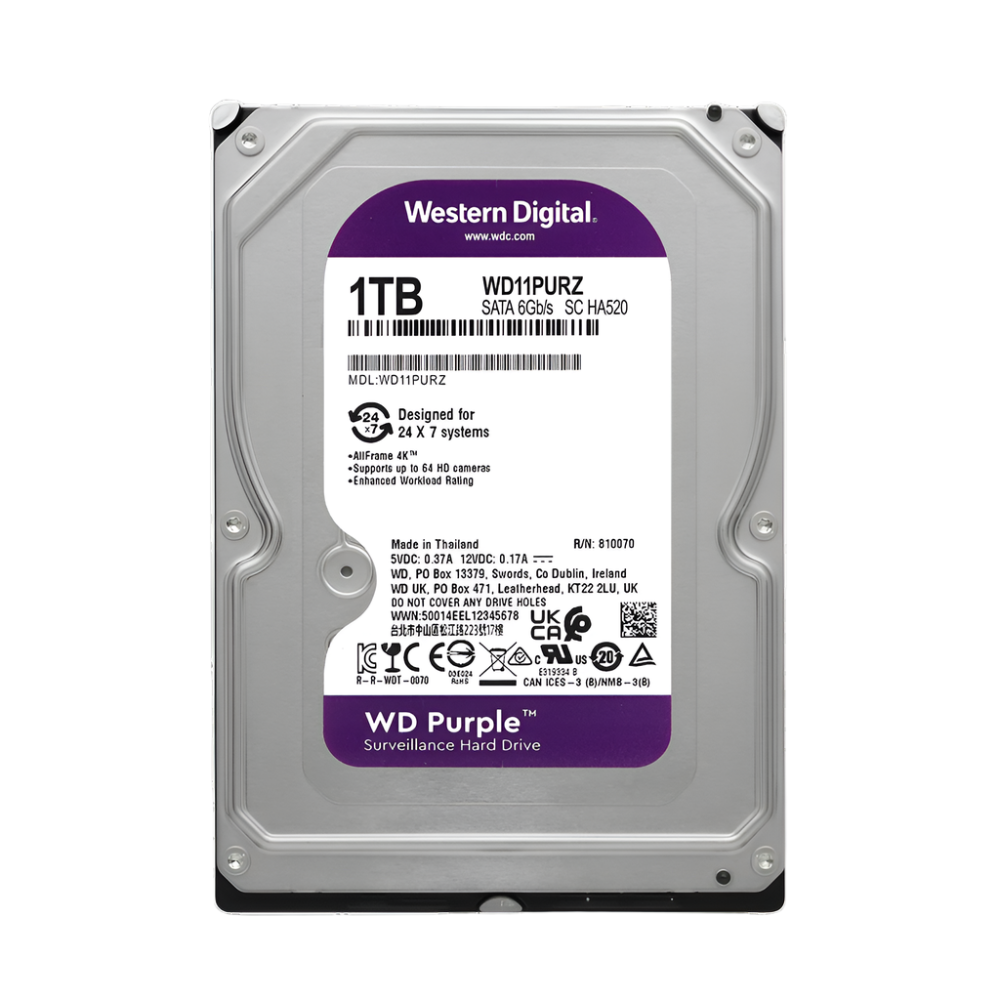 1 TB WD Purple hard disk HDD WD10PURZ
